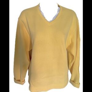 Faconnable Cotton Sweater - M lemon yellow , all cotton